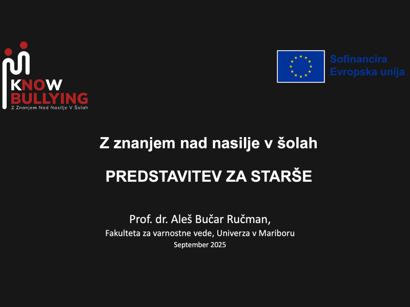 Predstavitev za starše